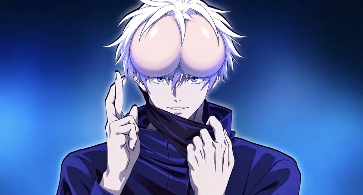 An illustrated white-haired character reading with a surreal rounded forehead.